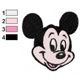 Mickey Mouse Cute Face Embroidery Design